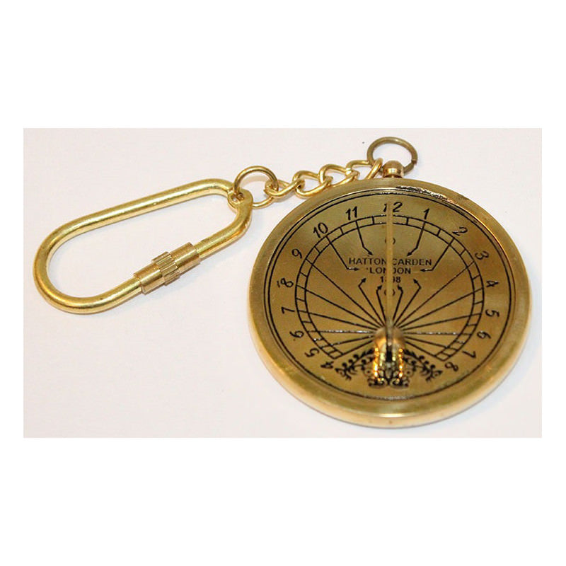 Collectible Brass Nautical Sundial Keychain - Tophatter's Inc. Weapons Store Online Collectible Weapons - Tophatter Daily Deals