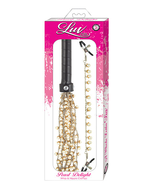 Luv Pearl Delight Whip & Nipple Clamps Sets & Gifts - Tophatter Daily Deals
