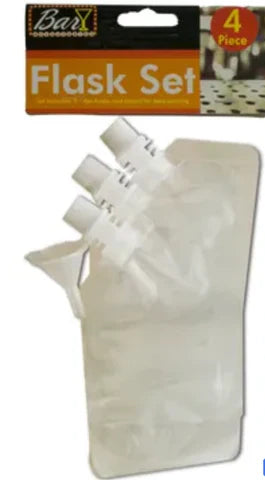 4 PC COLLAPSABLE FLASK SET WITH FUNNEL - Tophatter Daily Deals