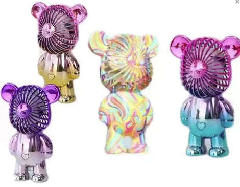 5.5" USB METALLIC BEAR SHAPED DESK FAN - Tophatter Daily Deals