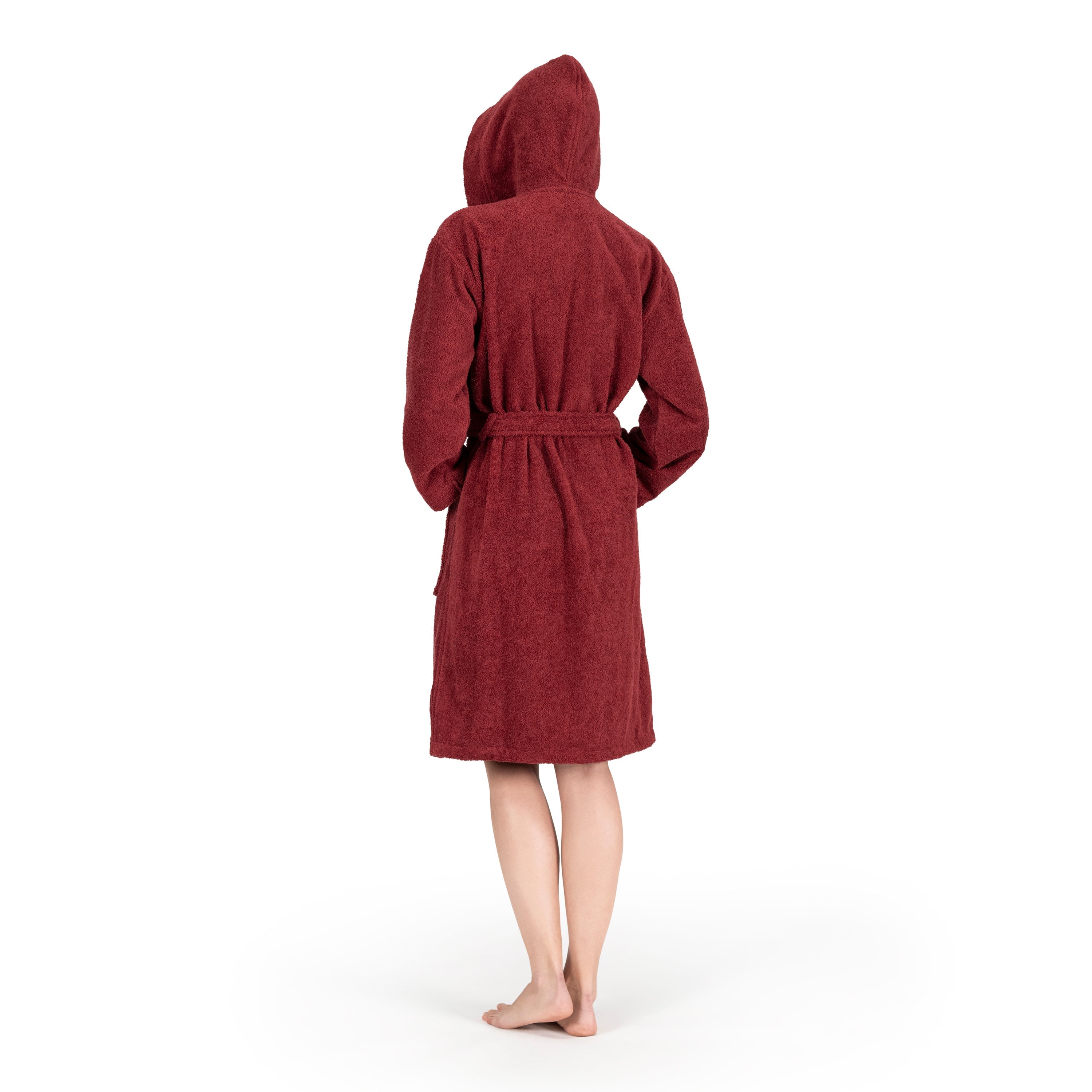 Nine West Hooded Terry Robe - 100% Turkish Cotton Robes - Tophatter Daily Deals