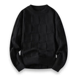 Soft Classic Men's Sweater - Crewneck, Cotton, Office Wear Black - Tophatter Daily Deals