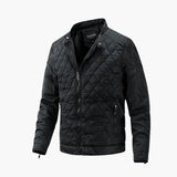 Lightweight Men's Quilted Jacket - Diamond, Insulated Black - Tophatter Daily Deals