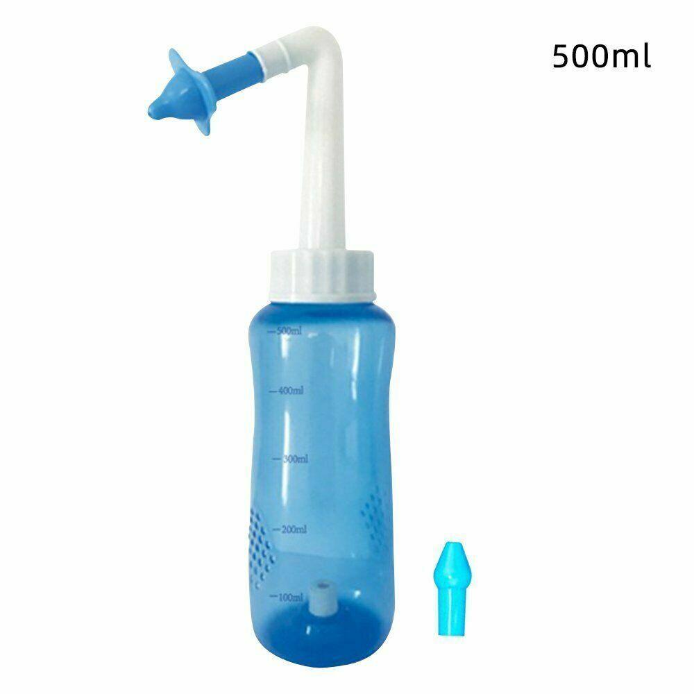 Sinus Rinse Kit - 300/500ML Neti Pot Sinus Rinse Bottle Nose Wash Cleaner Nasal Irrigation Kit UK 500ml Personal Care - Tophatter Daily Deals