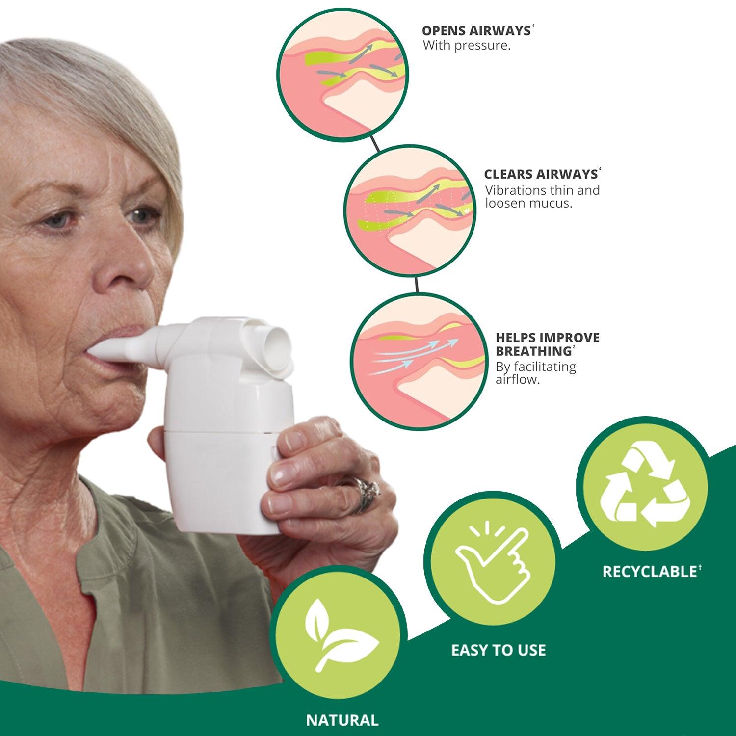 Mucus Clearance Device - OPEP Natural Phlegm Lung Exercise Therapy Unblocks and Expands Airways Helping to Improve Breathing and Reduce Cough Health Care - Tophatter Daily Deals