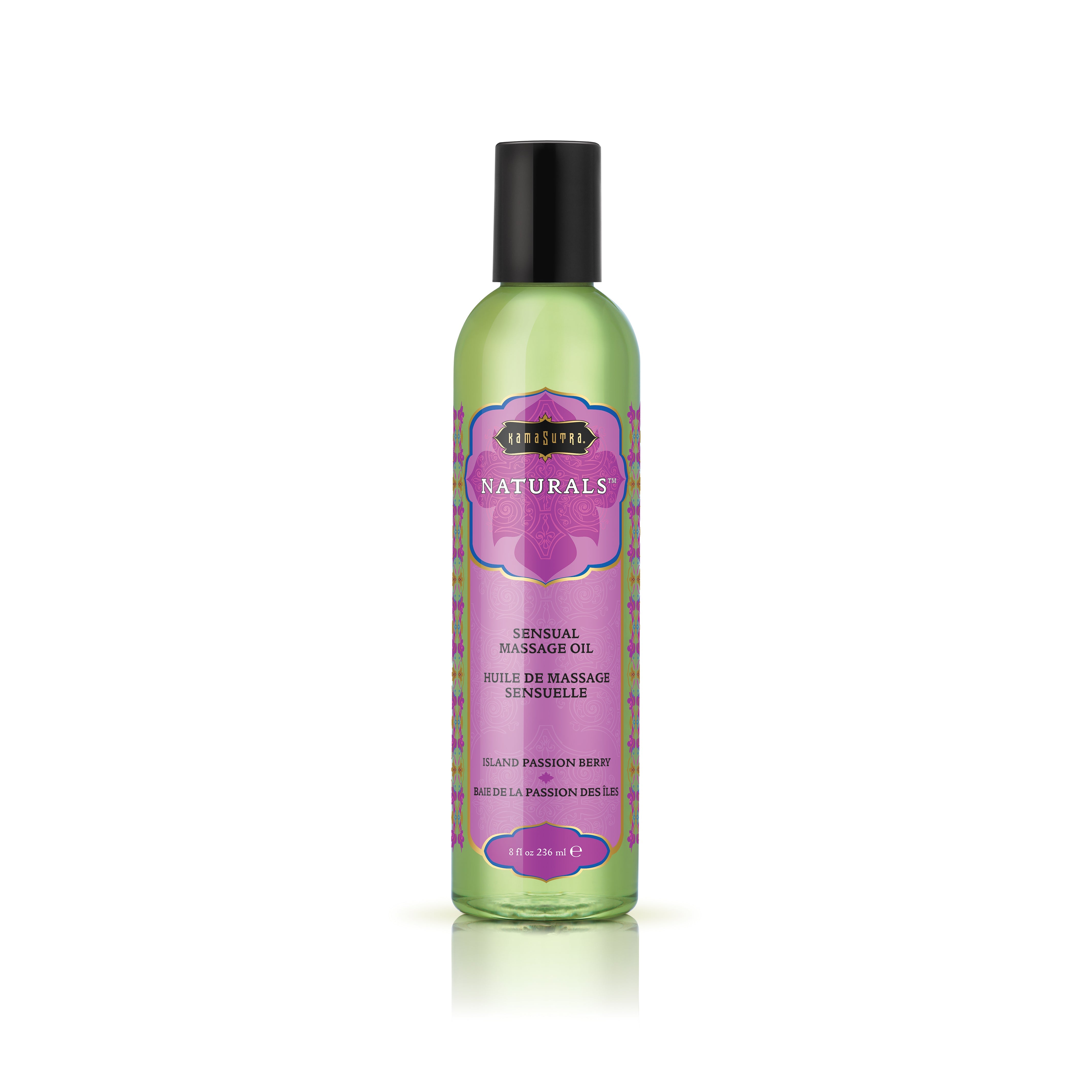 Naturals Massage Oil (8oz) Island Passion Berry Scented Natural Massage Oil - Tophatter Daily Deals