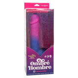 Naughty Bits Ombré Hombre XL Vibrating Dildo in Pink and Blue with Glitter Finish > Vibrators > Realistic Vibrators - Tophatter Daily Deals