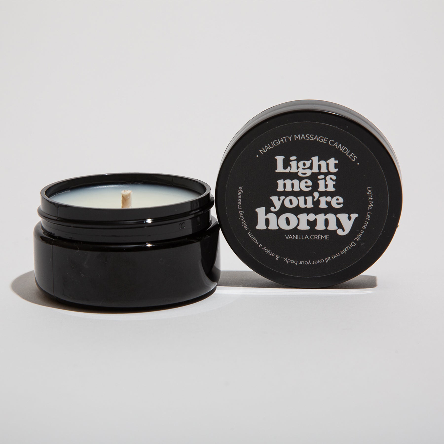 Light Me If You're Horny - Naughty Mini Massage Candle Massage Candle - Tophatter Daily Deals