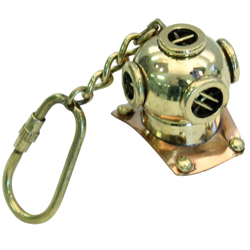 Naval Mark V Deep Sea Diving Helmet Keychain Nautical Key Ring - Tophatter's Guns'N'Weapons Store Collectible Weapons - Tophatter Daily Deals