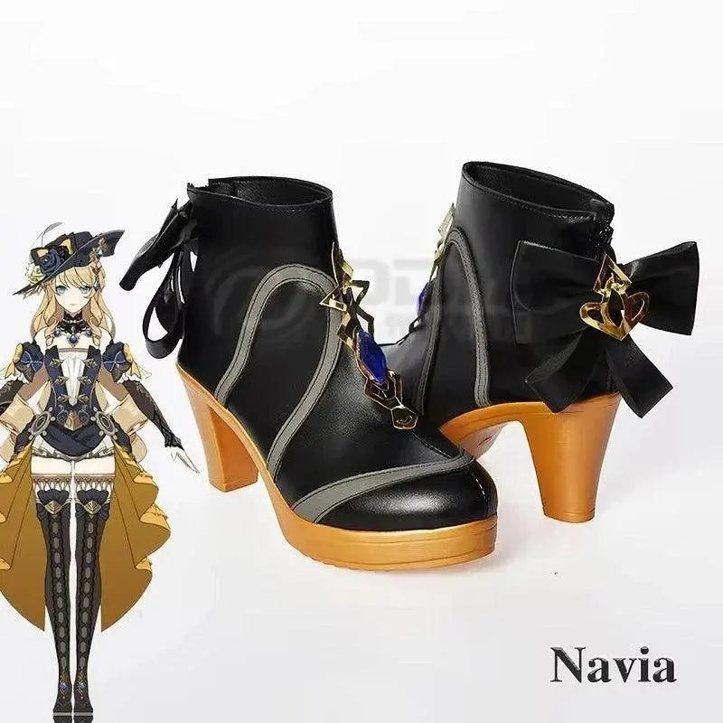 Navia Cosplay Shoes Anime Chinese Style Halloween for Genshin Impact Women Game - Tophatter Daily Deals
