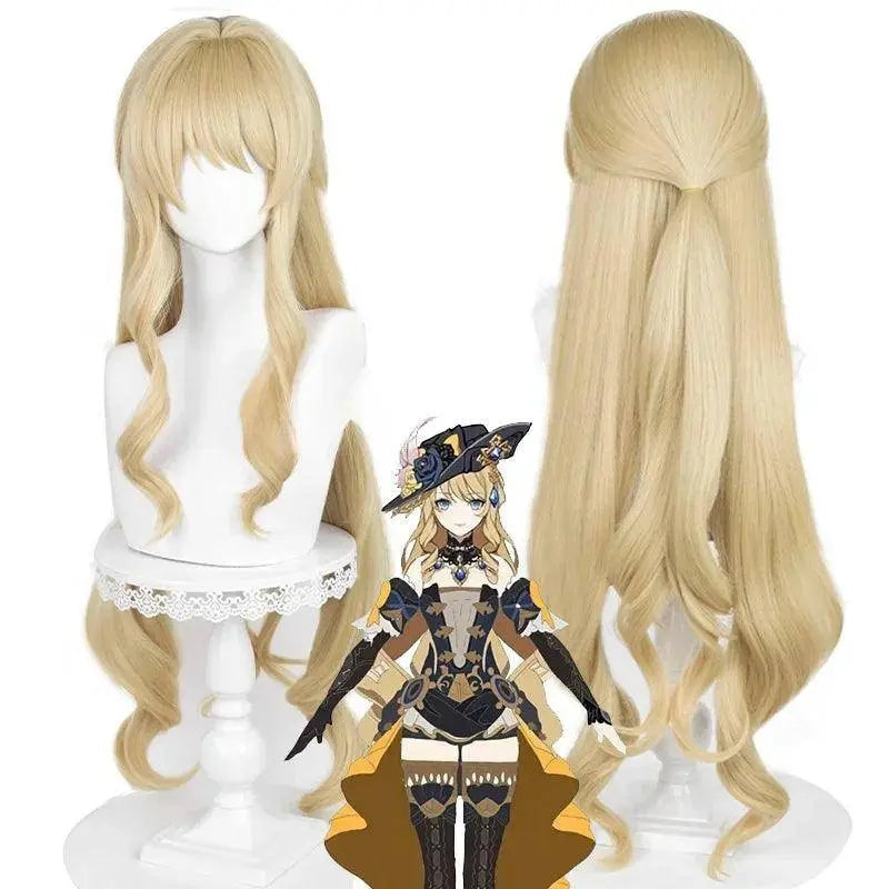 Navia Genshin Impact Cosplay Costume Wig Dress Uniform Fontaine Spina Di Rosula Hat Clorinde Halloween Costumes for Women Wig only - Tophatter Daily Deals