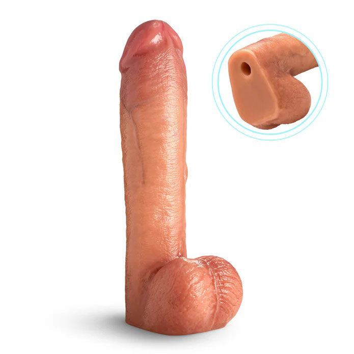 Cock Lock 12 Inch Dildo With Balls (Light) – Realistic 12 Inch Dildo > Dildos > Oversized Toys - Tophatter Daily Deals