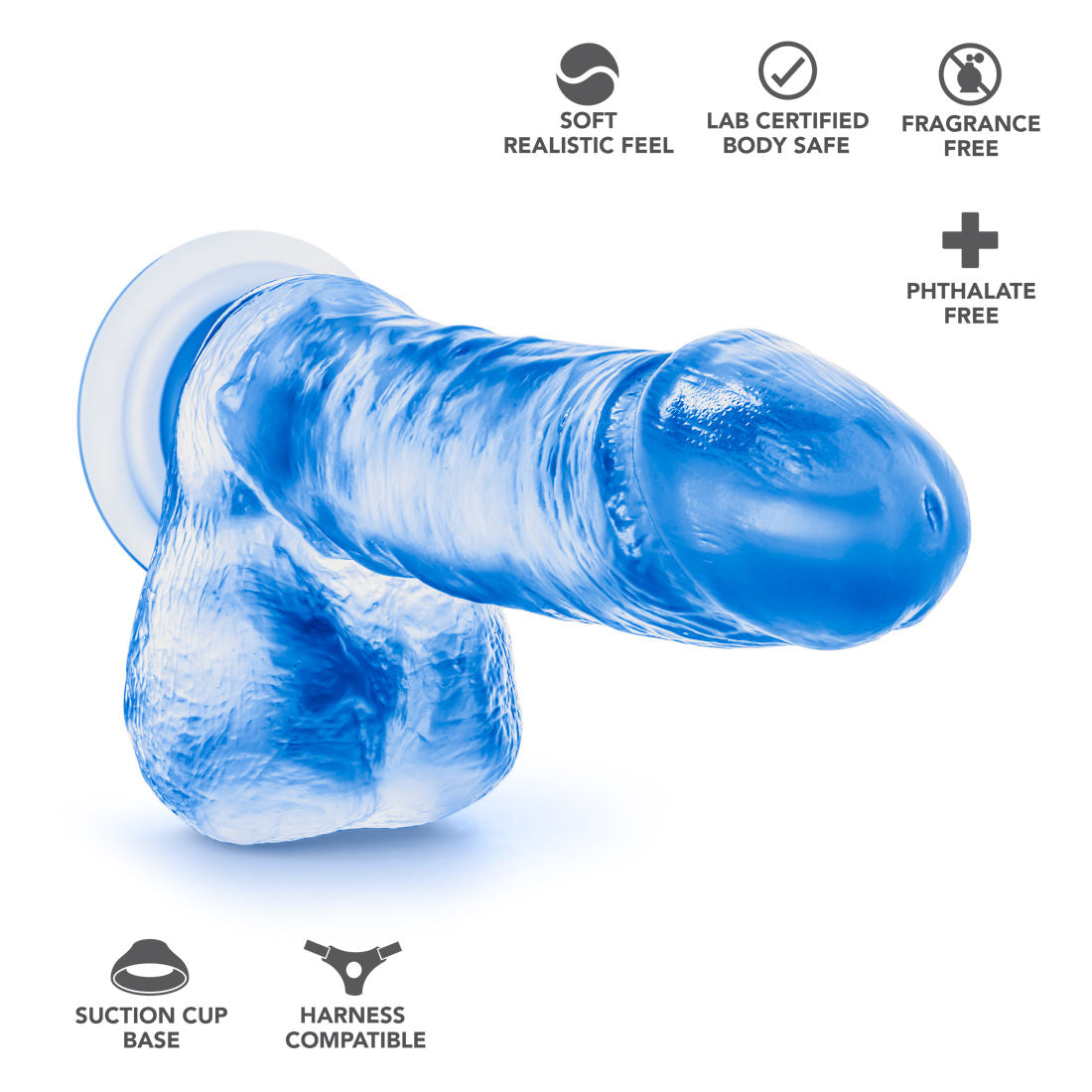 B Yours Sweet N Hard 2 (Blue) – Suction Cup Realistic Dildo 7" > Dildos > Realistic Dildos - Tophatter Daily Deals
