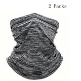 Neck Gaiter Face Cover Scarf with UV and Wind Protection 2-Packs Light Gray Neck Gaiter - Tophatter Daily Deals