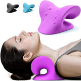 Neck Stretcher - Neck Traction Pillow Original Cloud Shape Neck Stretcher Cervical Pain Relief UK Type-1 ~ Purple Hot Sale - Tophatter Daily Deals