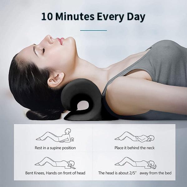 Neck Stretcher - Neck Traction Pillow Original Cloud Shape Neck Stretcher Cervical Pain Relief UK Hot Sale - Tophatter Daily Deals