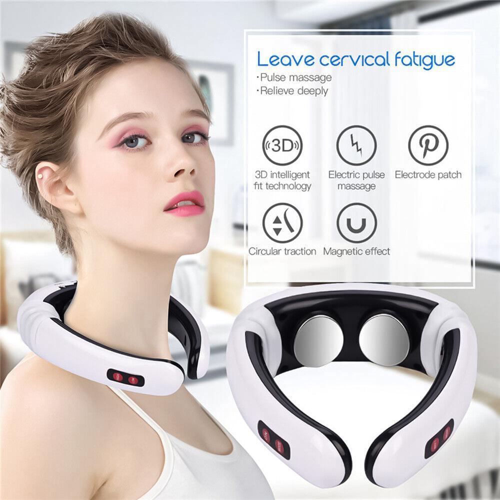 Best Massager for Neck - Cervical Neck Pulse Massager Body Shoulder Muscle Relax Relieve Pain Electric Health Care - Tophatter Daily Deals