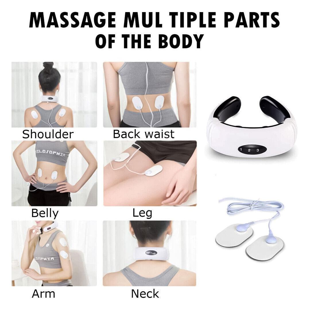 Best Massager for Neck - Cervical Neck Pulse Massager Body Shoulder Muscle Relax Relieve Pain Electric Health Care - Tophatter Daily Deals