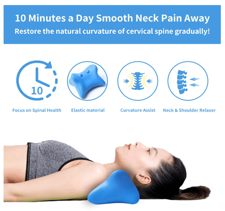 Neck Pain Relief Device- Pain Relief Cervical Traction Pillow Cloud Shape Personal Care - Tophatter Daily Deals