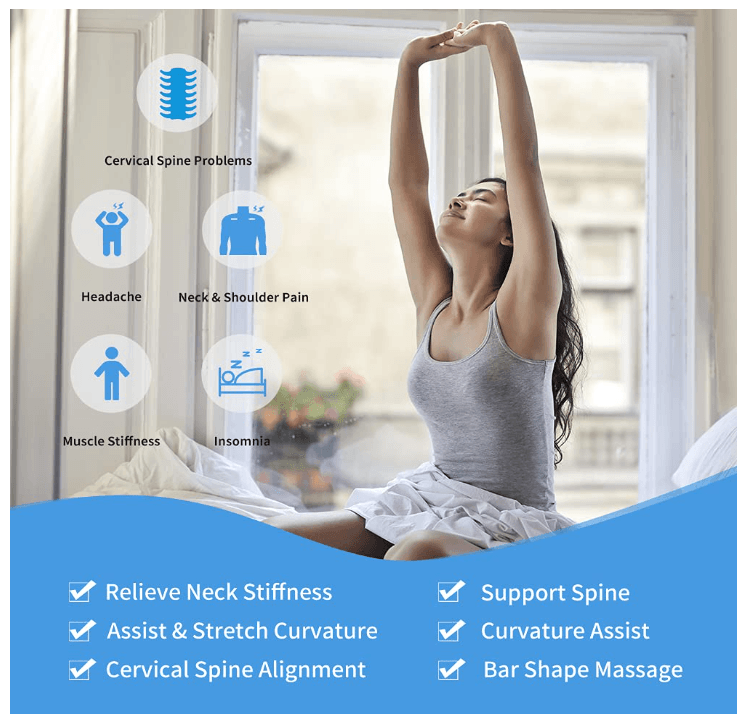 Neck Pain Relief Device- Pain Relief Cervical Traction Pillow Cloud Shape Personal Care - Tophatter Daily Deals