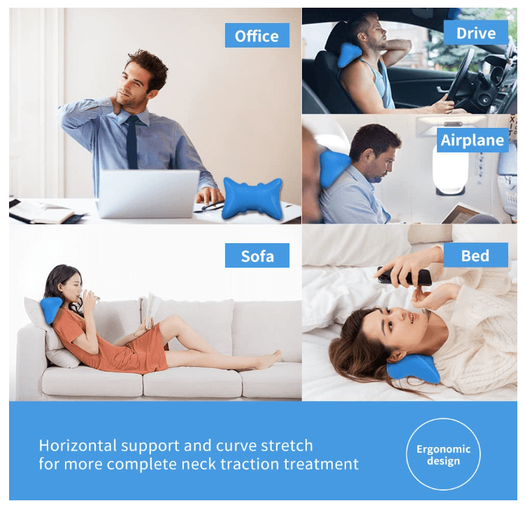 Neck Pain Relief Device- Pain Relief Cervical Traction Pillow Cloud Shape Personal Care - Tophatter Daily Deals