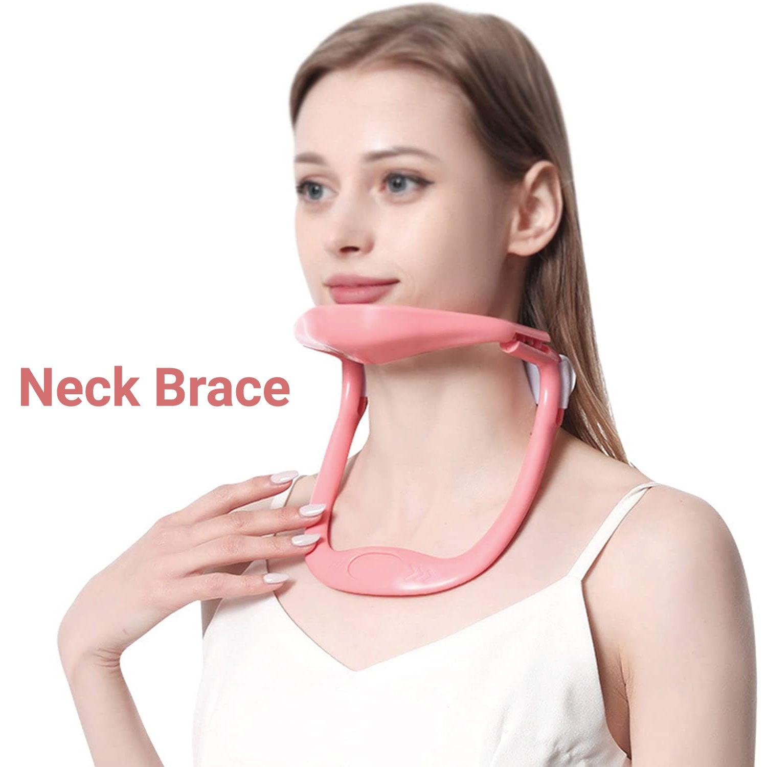Neck Brace for Posture - Adjustable Neck Stretcher Neck Support for Cervical Pain Relief Neck Traction Device Personal Care - Tophatter Daily Deals
