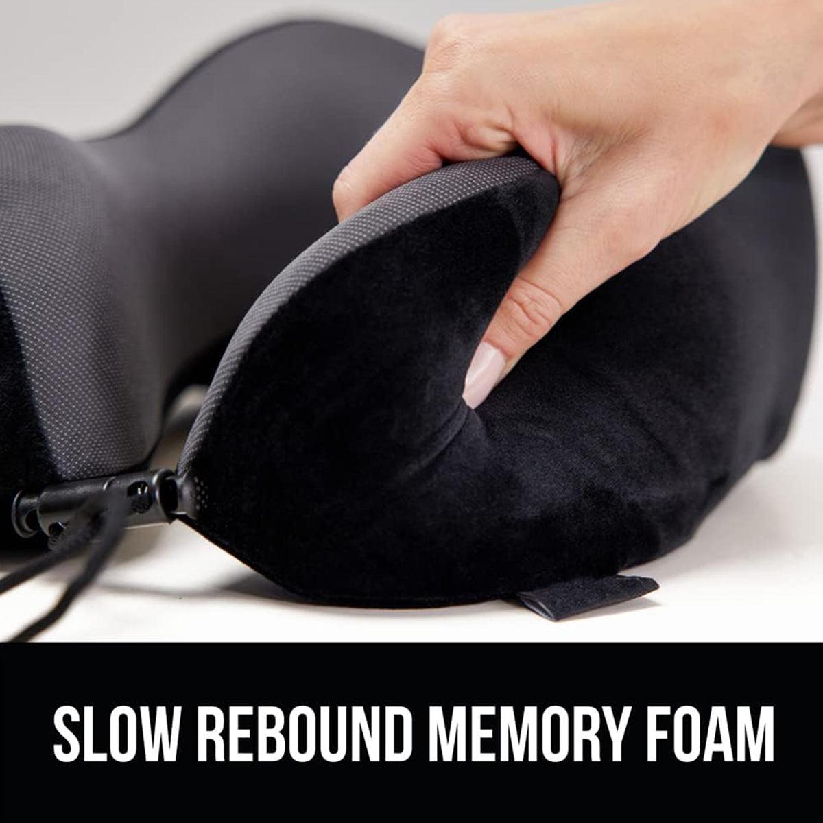 Neck Pillow for Travel - Memory Foam U Shaped Travel Pillow Neck Support Soft Head Rest Car Plane Health Care - Tophatter Daily Deals