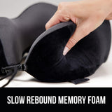 Neck Pillow for Travel - Memory Foam U Shaped Travel Pillow Neck Support Soft Head Rest Car Plane Health Care - Tophatter Daily Deals
