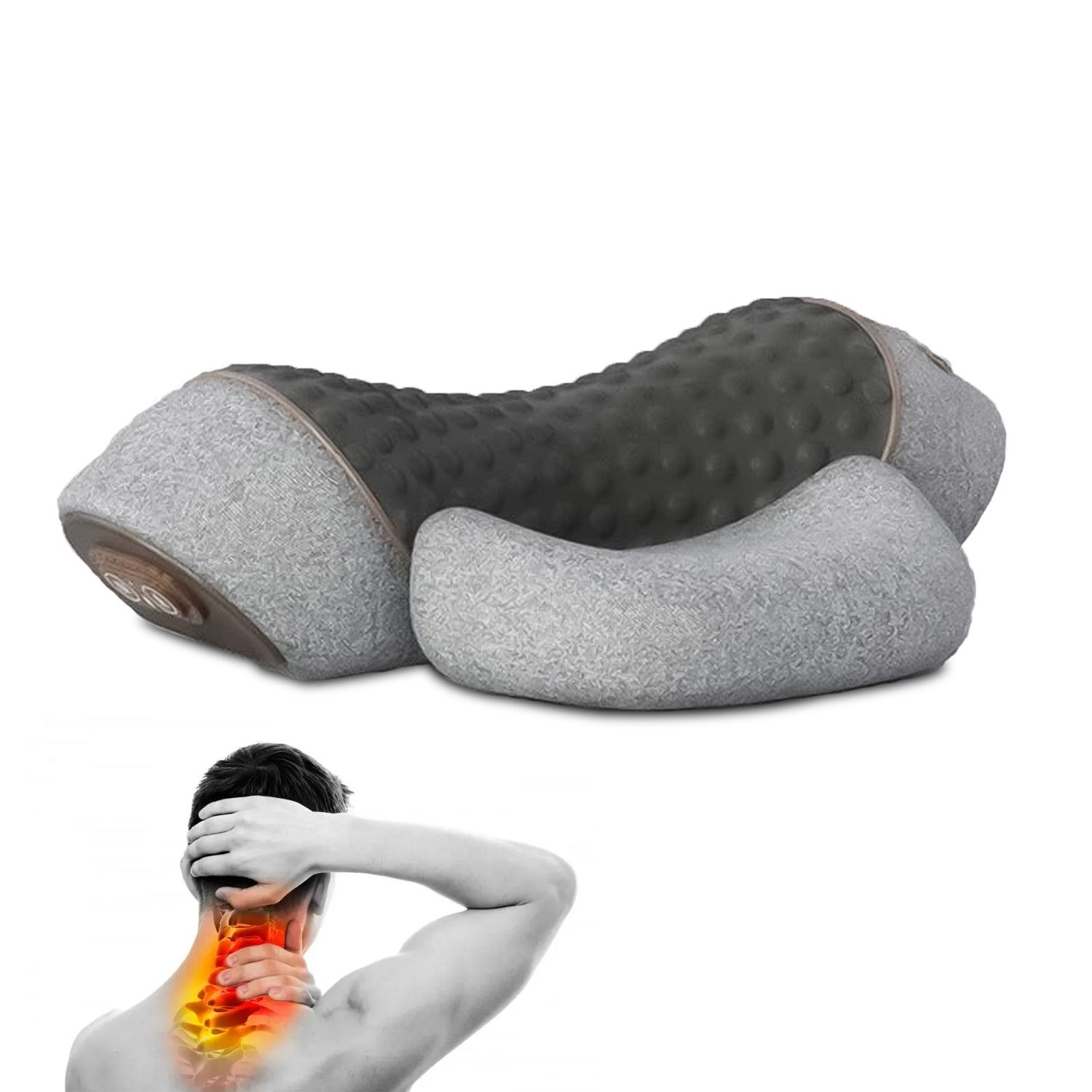 Neck Massager Pillow - 3 in 1 Neck And Shoulder Massager Memory Foam Back Massager Ligh Gray Health & Beauty - Tophatter Daily Deals