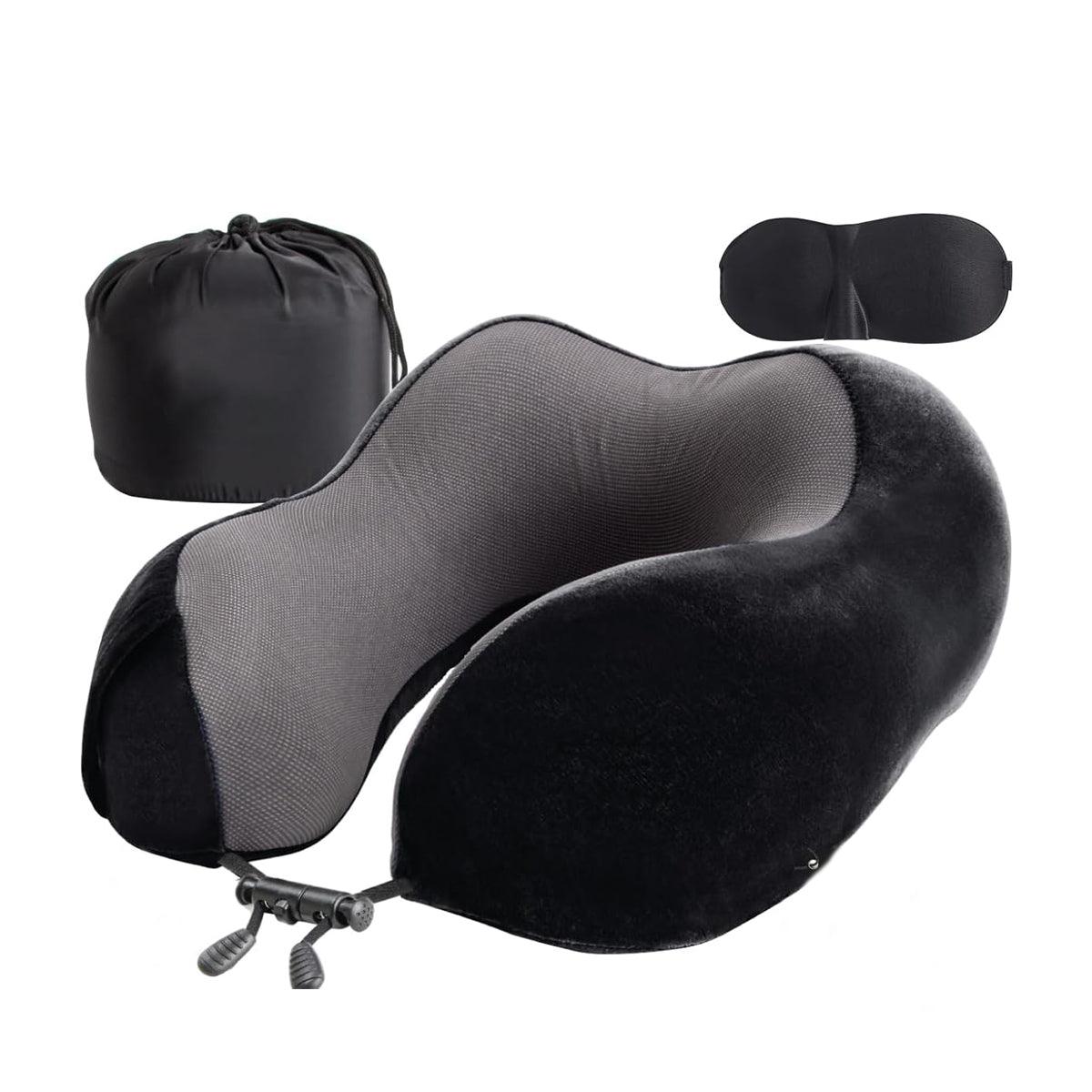 Neck Pillow for Travel - Memory Foam U Shaped Travel Pillow Neck Support Soft Head Rest Car Plane Health Care - Tophatter Daily Deals