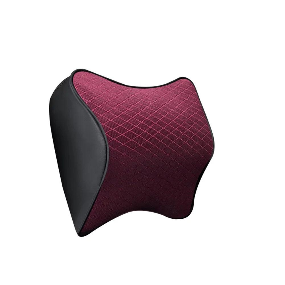 Headrest Pillow for Car - Universal Car Seat Head Pillow Memory Foam Neck Rest Support Cushion Pad Red Car Accessories - Tophatter Daily Deals