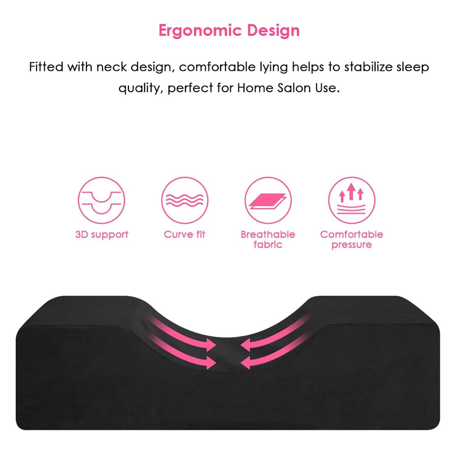 Eyelash Extension Pillow - U-shape Ergonomic Curve Pillow, Makeup Grafting Eyelash Pillow Neck Support Curve for Salon Home Personal Care - Tophatter Daily Deals