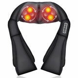 Neck and Shoulder Massager With Heat - Kneading Neck Massager Shoulder Back & Body Massage Deep Tissue Health & Beauty - Tophatter Daily Deals