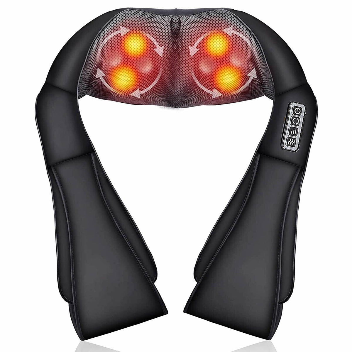 Neck and Shoulder Massager With Heat - Kneading Neck Massager Shoulder Back & Body Massage Deep Tissue Health & Beauty - Tophatter Daily Deals