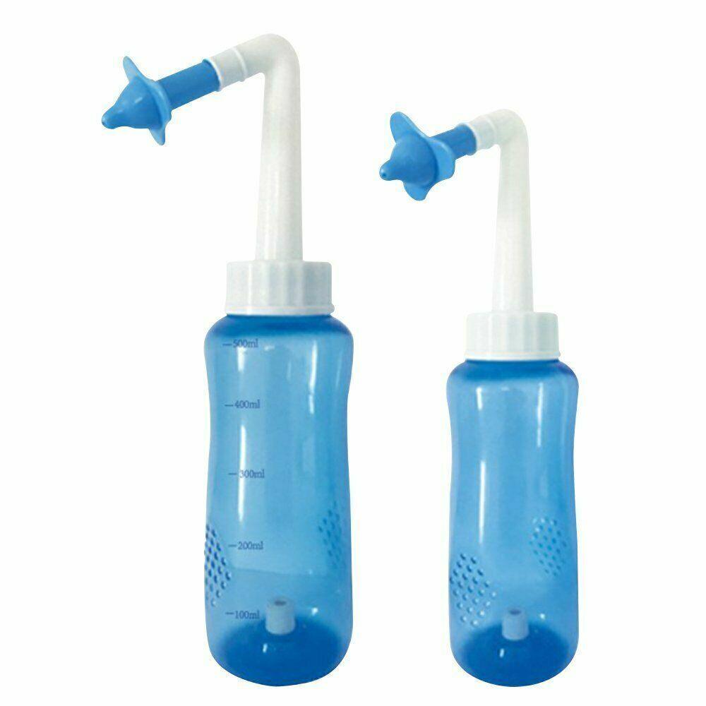 Sinus Rinse Kit - 300/500ML Neti Pot Sinus Rinse Bottle Nose Wash Cleaner Nasal Irrigation Kit UK Personal Care - Tophatter Daily Deals