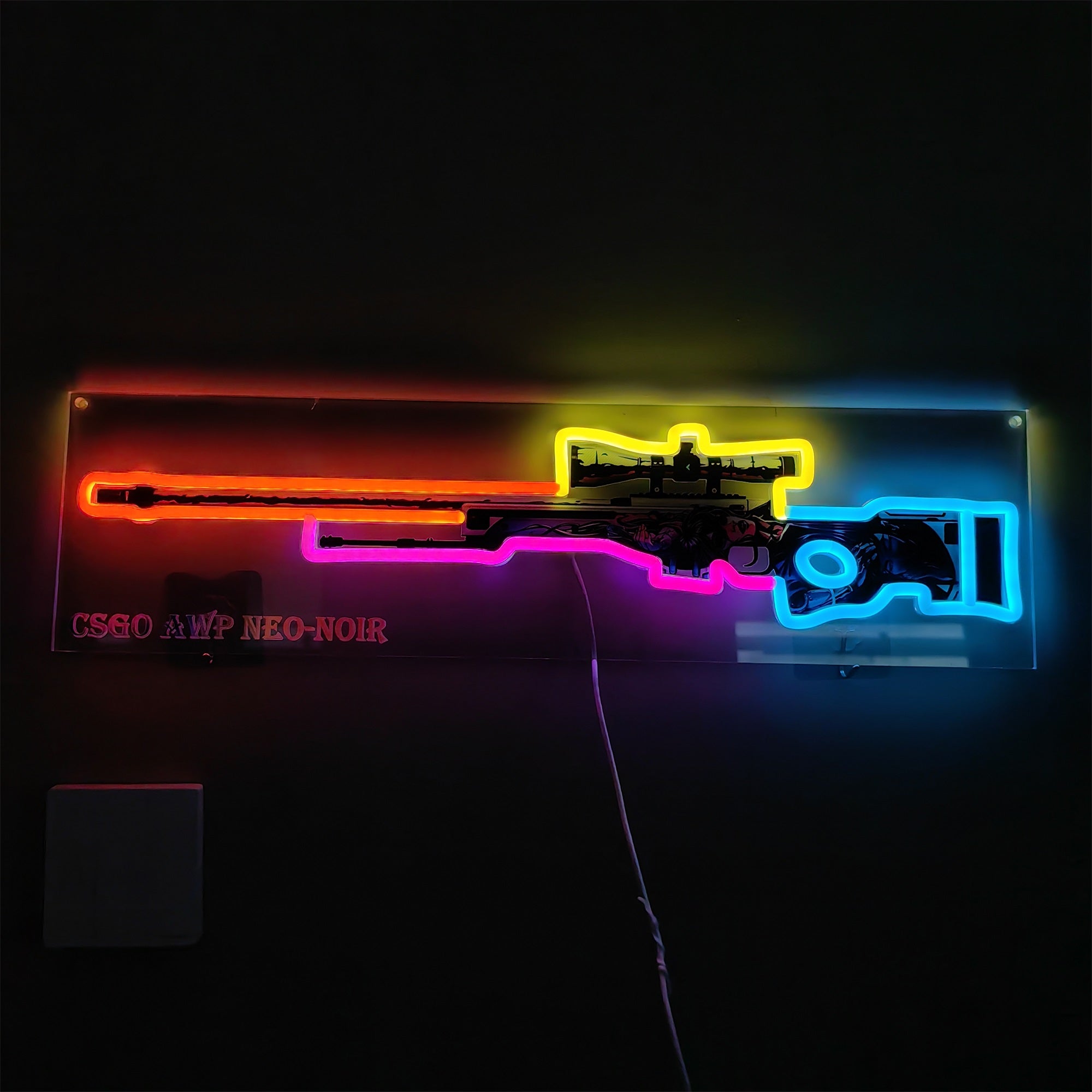 AWP Neo-Noir Sniper Gun Neon Light Wall Decor - Tophatter Daily Deals