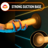 Neo Elite Glow In The Dark 7 Inch Silicone Dildo - Neon Orange - Tophatter Daily Deals
