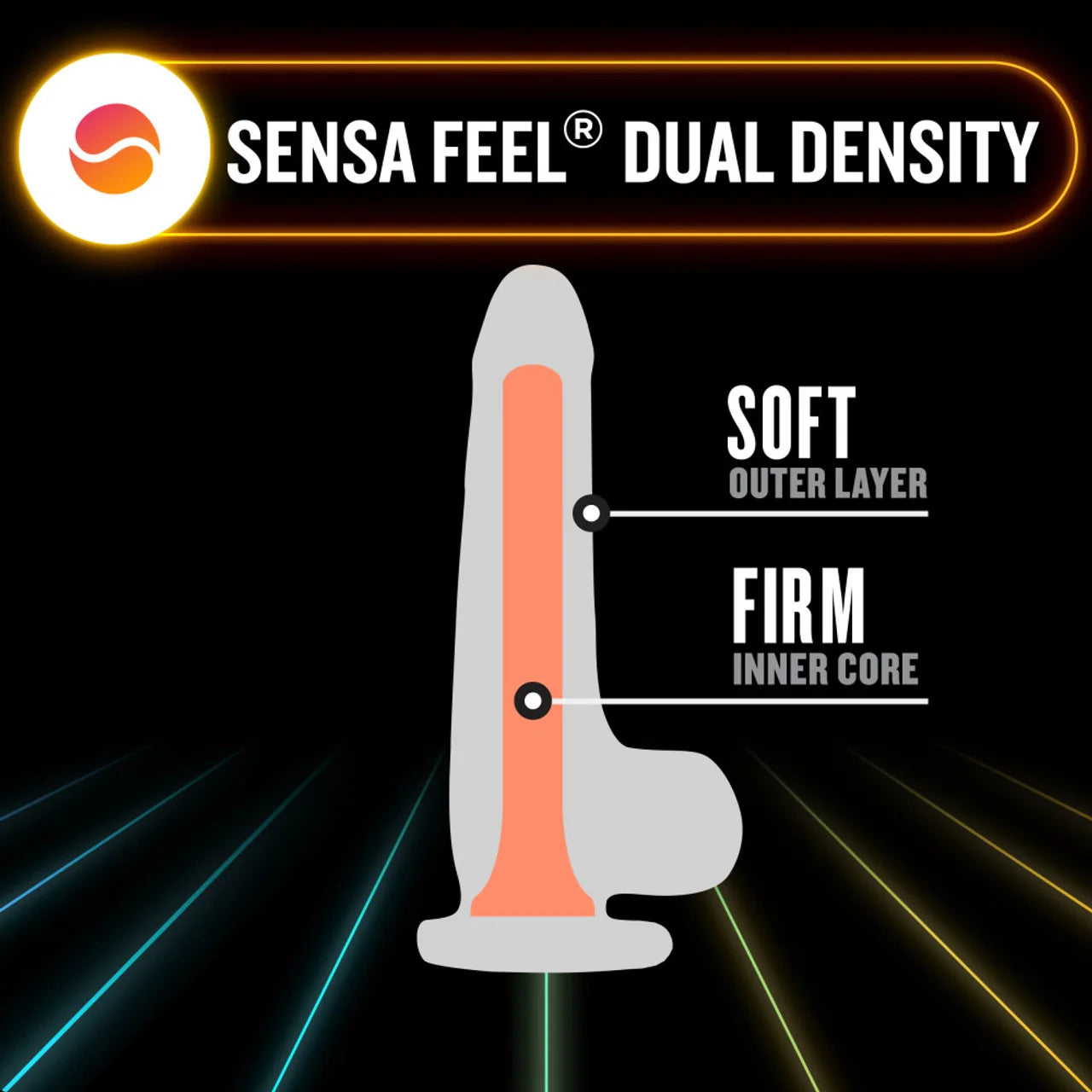 Neo Elite Glow In The Dark 7 Inch Silicone Dildo - Neon Orange - Tophatter Daily Deals