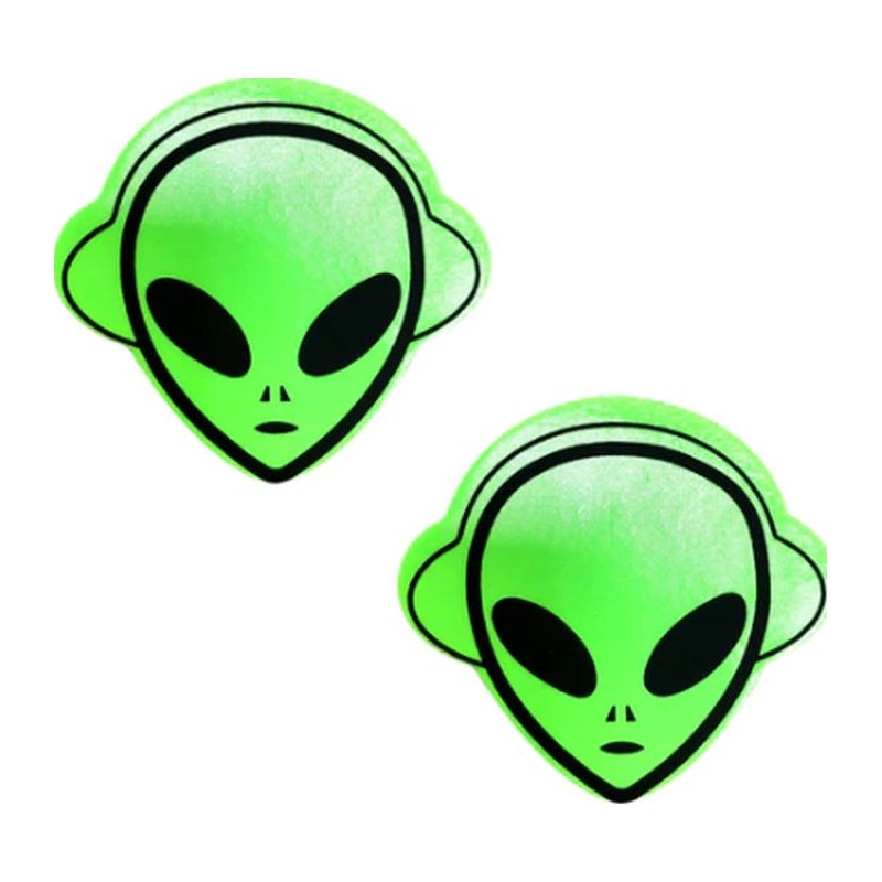 Neon Green Blacklight Alien Pasties for Raves and Parties > Clothes > Pasties - Tophatter Daily Deals