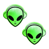 Neon Green Blacklight Alien Pasties for Raves and Parties > Clothes > Pasties - Tophatter Daily Deals
