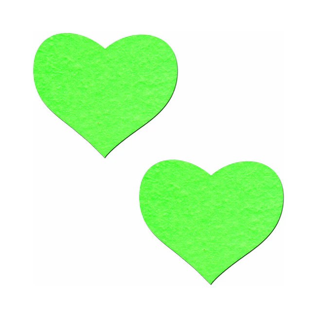 Neon Green Glow In The Dark Heart Pasties - Tophatter Daily Deals