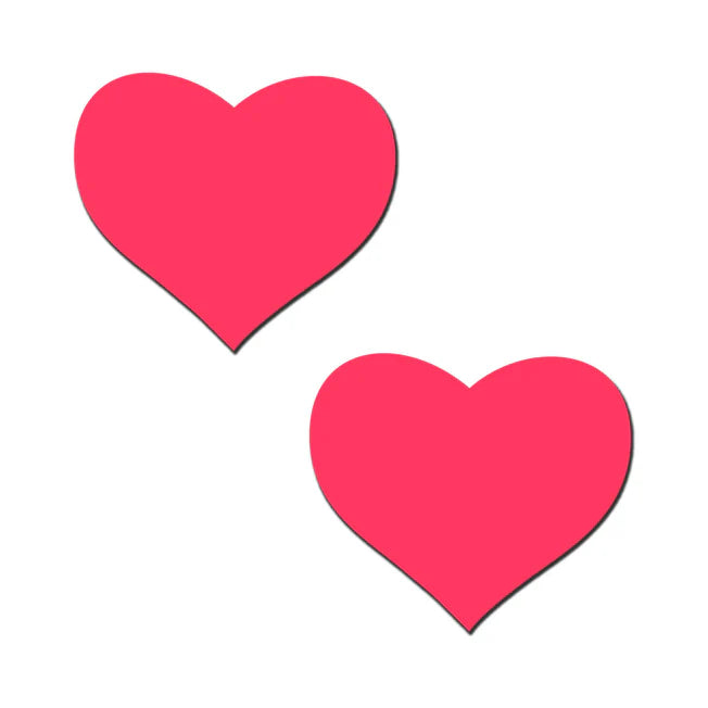 Neon Pink Glow In The Dark Heart Pasties - Tophatter Daily Deals