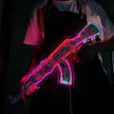 AK47 Neon Revolution 3D Colorful Neon Light Wall Decor - Tophatter Daily Deals