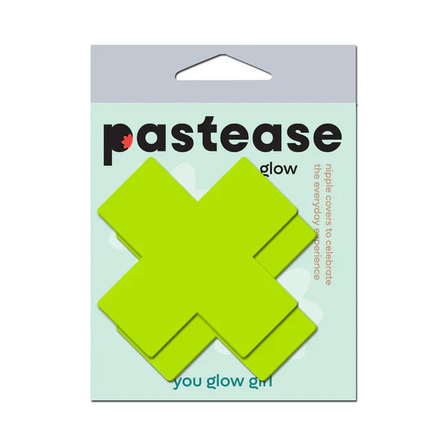 Neon Yellow Glow In The Dark Cross Pasties - Tophatter Daily Deals