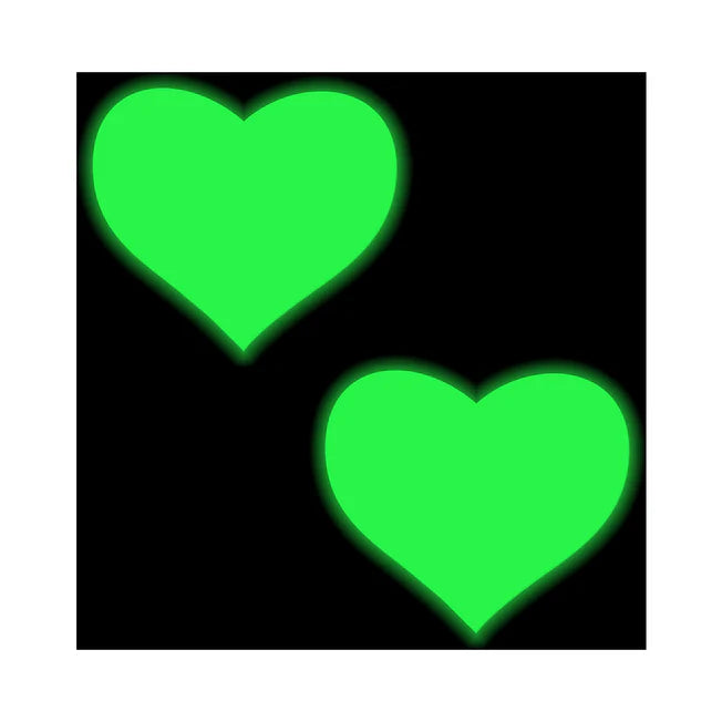 Neon Green Glow In The Dark Heart Pasties - Tophatter Daily Deals