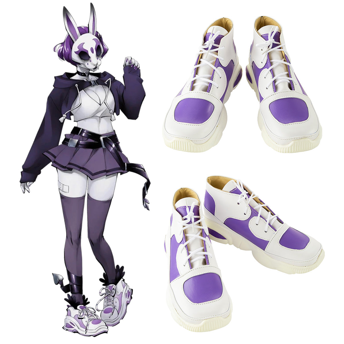 Neon White Neon Violet White Cosplay Shoes Shoes/Boots - Tophatter Daily Deals