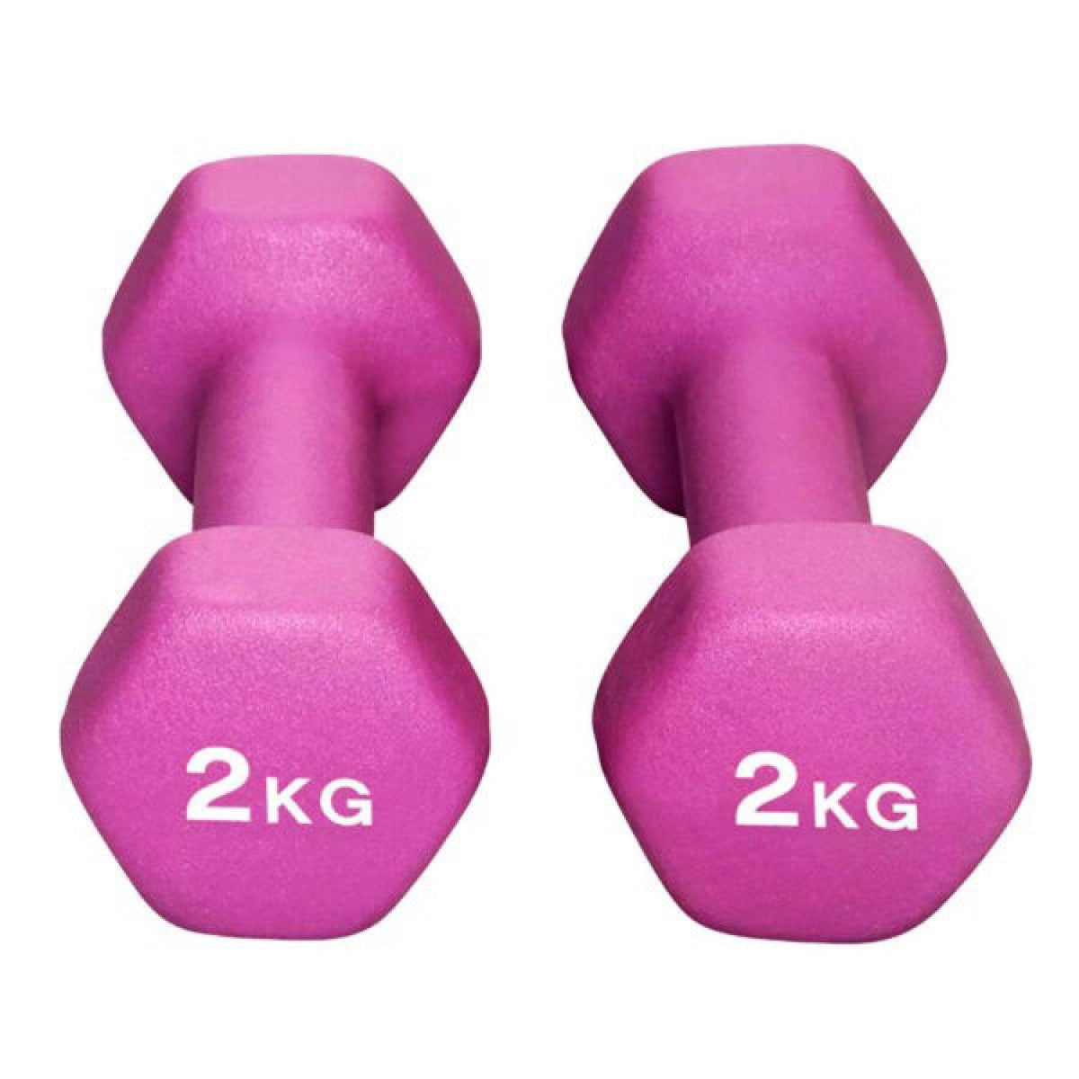 Neoprene Dumbbells Weight Set - 2x2kg Light Dumbbell Set Exercise & Fitness - Tophatter Daily Deals