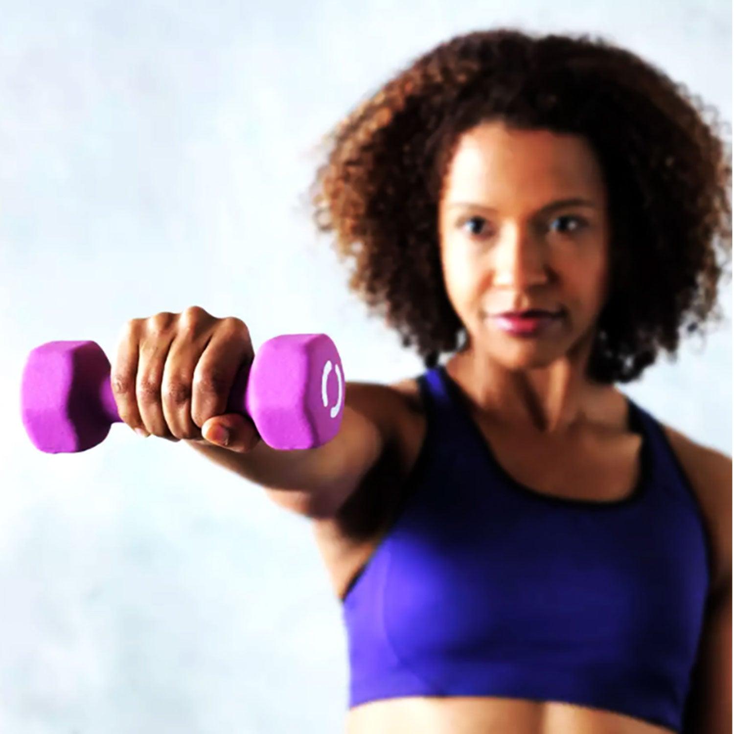 Neoprene Dumbbells Weight Set - 2x2kg Light Dumbbell Set Exercise & Fitness - Tophatter Daily Deals