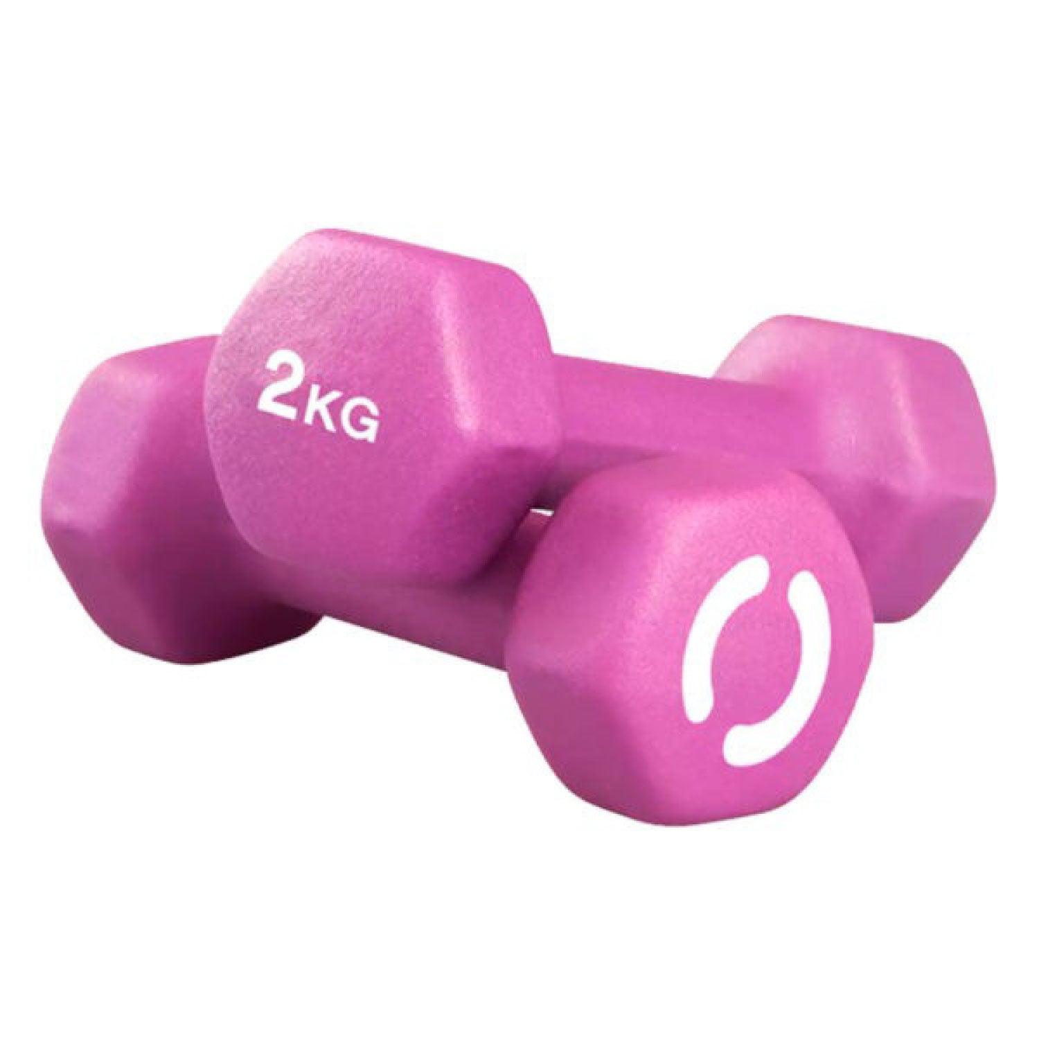 Neoprene Dumbbells Weight Set - 2x2kg Light Dumbbell Set Exercise & Fitness - Tophatter Daily Deals