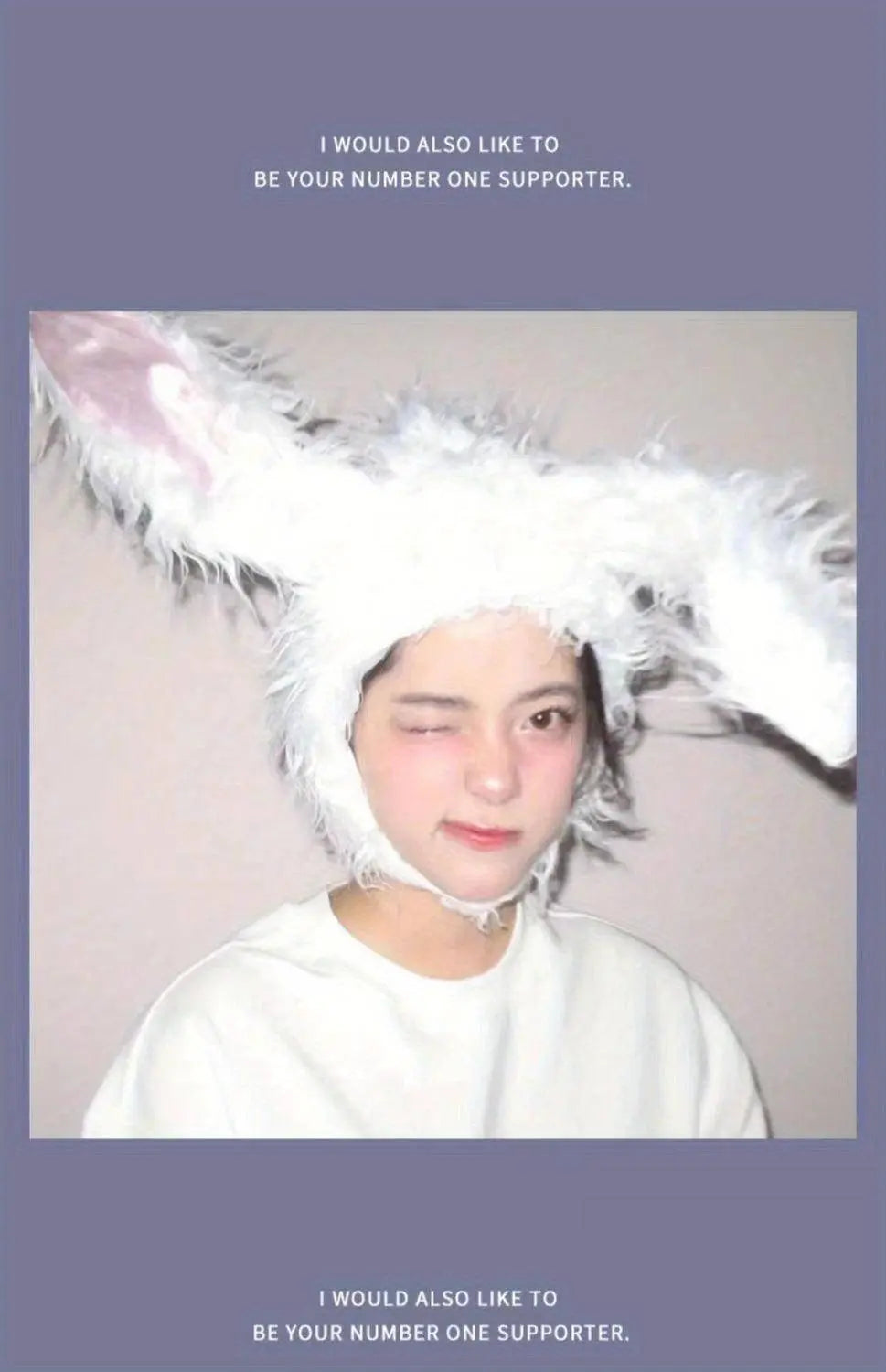 Net Red TikTok Little Red Book Cute Plush Rabbit Long Ear Sleeve Hat - Female Ear Hat - Dress Up Props - Cotton Material - Tophatter Daily Deals